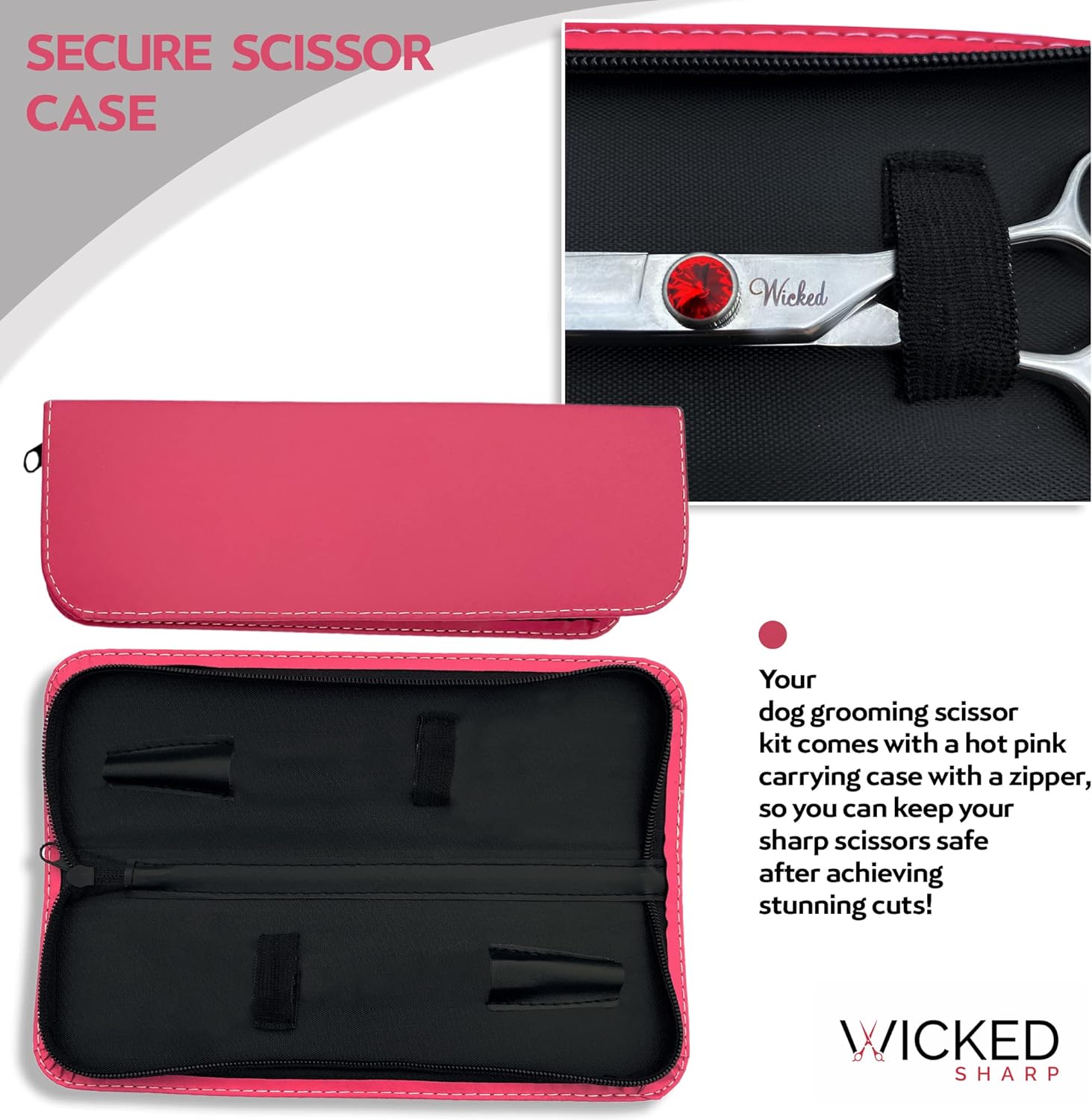 Wicked Sharp Professional Dog Scissors for Grooming - Achieve Perfect Cuts Every Time