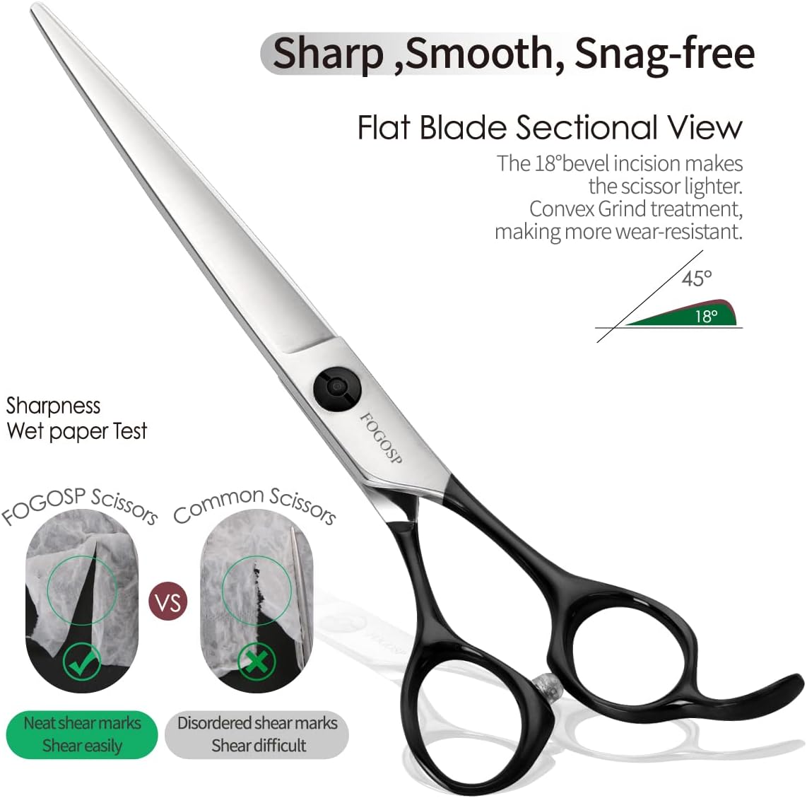 FOGOSP Professional Dog Grooming Scissors: The Perfect Tool for Efficient and Comfortable Pet Grooming
